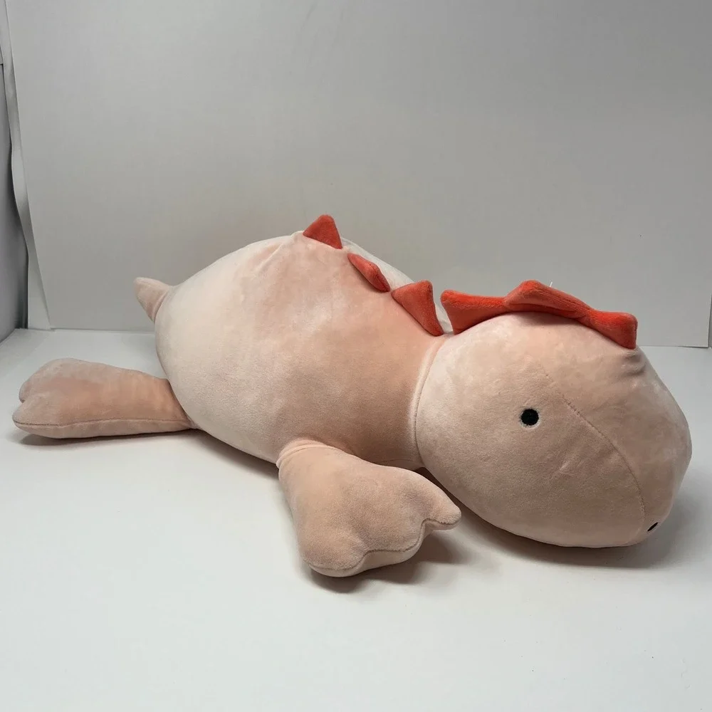 Pillowfort Pink Dino Weighted Plush 24 Inch Sensory Throw Pillow Stuffed Animal